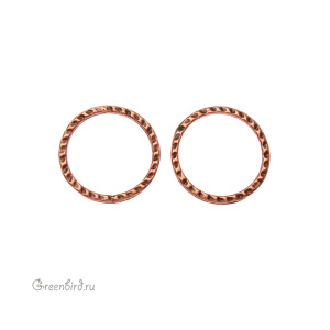 JBB Коннектор "Кольцо Hammertone", ант. медь (JB-7345)