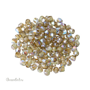 Fire Polish True 2 мм, Olive Brown Rainbow (#50230/98532)