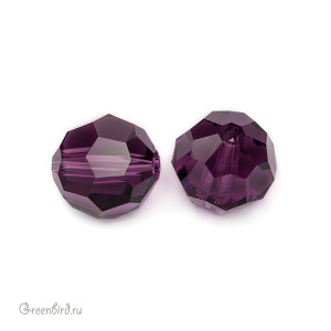Swarovski 5000 Бусина круглая 10 мм, аметист (#204), 1 шт.