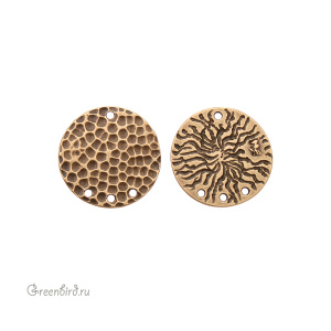 JBB Коннектор "Диск Hammertone 3:1", ант. латунь (JB-7320)