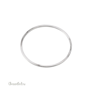 Коннектор-кольцо тонкий 30 мм, родий, 1 шт. (9B177), Корея