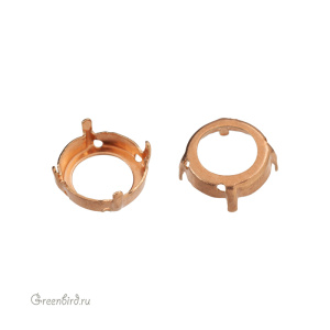 1122 Оправа для ювелирного кристалла Rivoli 12 мм, томпак