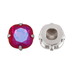 Кристалл в оправе 4470C 14 мм Crystalbird - Light Siam Shimmer (#227SHIM), родий, 1 шт. (#CBCS-0060)