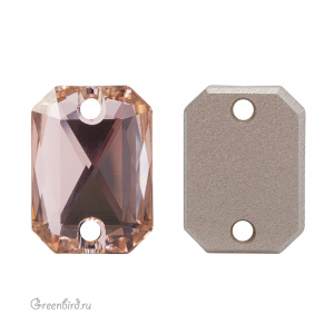 Swarovski пришивные 3252 Октагон 14х10 мм, винтажный розовый (#319), 1 шт.