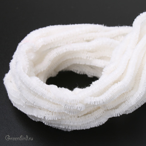 Шелковая синель AVAS, белая 1 метр (#BLANC)