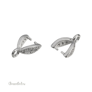 Бейл с фианитами, родий, 1 шт. (#SVA-BAIL-41R)