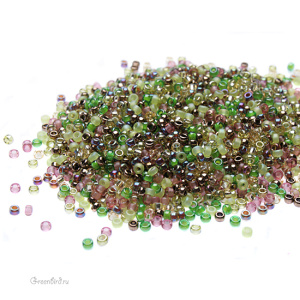 Бисер японский круглый MIYUKI Round 15/0, микс Earthtone (#MIX07), 10 г