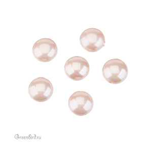 Жемчуг "Майорка" круглый плоский 14 мм, персиковый, 1 шт (#SV1701-9025)