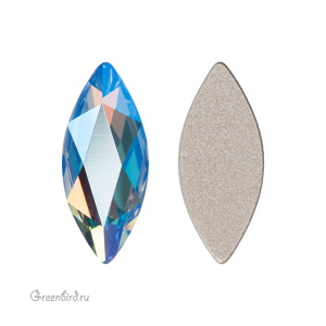 Swarovski 2201 Клеевые стразы Маркиз 14х6 мм, светлый сапфир с мерцанием (#211SHIM), 1 шт.