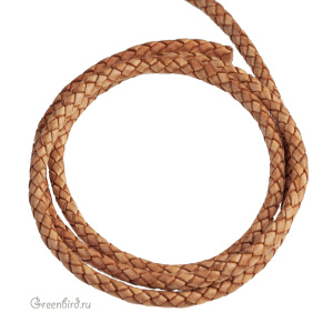 Плетеный шнур "Бежевый" 5 мм, 1 метр (BC05NA25)
