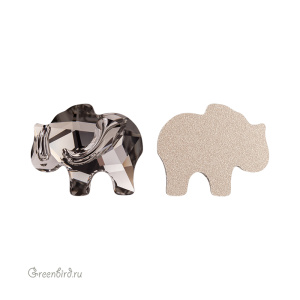 2835 Кристалл холодной фиксации Elephant 18,5х15,2 мм – Black Diamond (#215), 1шт.