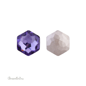 Swarovski 4683 Тонкий Гексагон 10x11,2 мм, танзанит (#539), 1 шт.