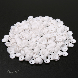 Пайетки LM Paris 4мм чаша, Blanc (#LM22) Пайетки LM Paris 4мм чаша, Blanc (#LM22)