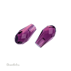 Swarovski 6530 подвеска Капля для вклеивания 12 мм, аметист (#204), 1 шт.