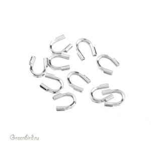 Протектор для тросика, родий, упаковка 10 шт. (#SVA-BASE-3001R) Протектор для тросика, родий, упаковка 10 шт. (#SVA-BASE-3001R)