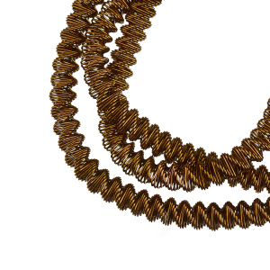 Канитель фигурная "Винтовая спираль" 4.3 мм, античное золото (KAN4260)