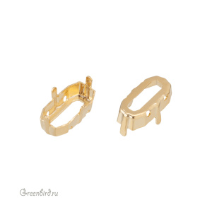 4595 Оправа для ювелирного кристалла Elongated Imperial FS 12х6 мм, золото