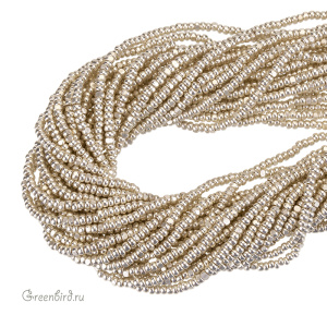 Бисер граненый Preciosa Charlotte Cut 11/0, Metalic Silver (#18303), 10 г