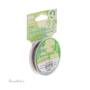 Тросик flex-rite 21 – 0,6 мм, прозрачный, 30 фт #FL21X(024CL)30
