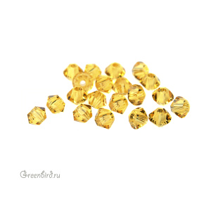 Swarovski 5328 Биконусы 3 мм, светлый топаз (#226), уп. 20 шт.