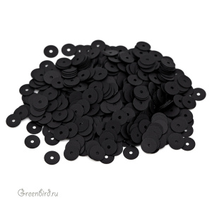 Пайетки 5мм плоские Nero (#996F)