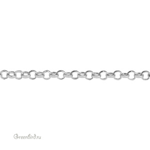 Цепочка 2,5 мм, родий, 10 см (#SVA-Chain-05R)