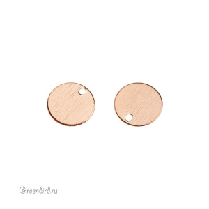 Подвеска "Монисто" 8 мм, розовое золото, 1 шт. (9S712), Корея