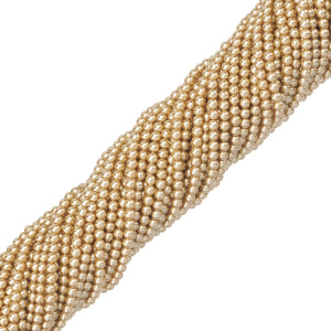 Crystalbird Жемчуг круглый 4 мм, королевский золотой, нить (#270)