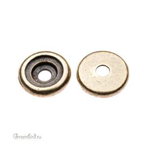 Элемент под заклепку "Для флэтбэка SS34", ант. латунь (#TC-5795)