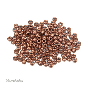 Бисер чешский Matubo цилиндрический 8/0, Matte Metallic Copper (#K0177), 5 г