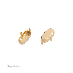 4595 Оправа для ювелирного кристалла Elongated Imperial FS 8х4 мм, золото