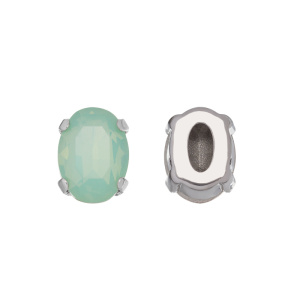 Кристалл в оправе 4120C 8x6 мм Crystalbird - Pacific Opal (#390), родий, 8 шт. (#CBCS-0094)