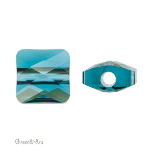 Swarovski 5053 Бусина Мини Квадрат 6 мм, индиколит (#379), 1 шт.