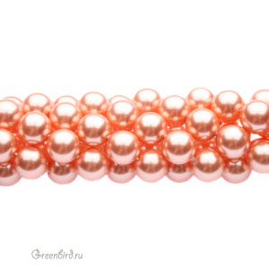 Swarovski 5810 Жемчуг 8 мм, розово-персиковый (#674), уп. 20 шт.