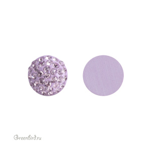 Swarovski 86601 Кабошон с кристальным паве 8 мм, светлый аметист (#212), 1 шт.