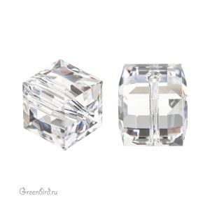 Swarovski 5601 Бусина Куб 10 мм, прозрачный (#001), 1 шт.
