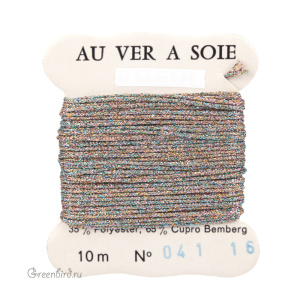 Металлизированная нить Tresse #16 AVAS, тройной меланж, 10 м (#16-041)
