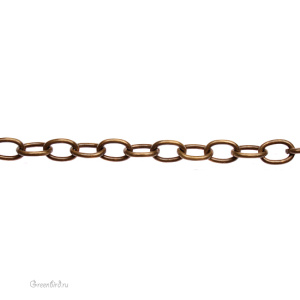 Цепочка 8х5мм, ант. латунь, 10 см (#TC-0625-27)