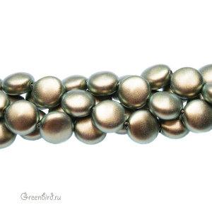 Жемчуг плоский 10x6 мм #5860 – Iridescent Green (#930)
