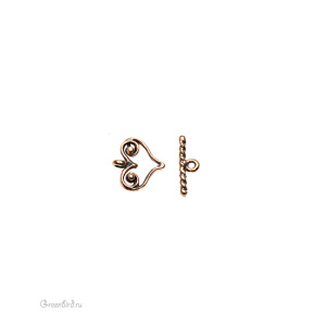 "Время рыцарей", замок-тоггл, ант. бронза, 1 шт. (#1359)