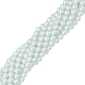 Жемчуг Crystalbird, круглый, 8 мм, Light Green, нить (#502)