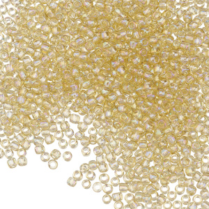 Бисер TOHO Round 11/0 RE:Glass, радужный прозрачный, Brown (#RE5162)