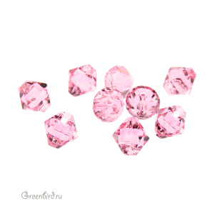 6328 подвеска Bicone 6mm – Light Rose (#223)