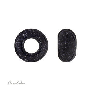 Бусина-шарм "Charm Bead", синий авантюрин, 1 шт. (#DNT-55)