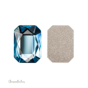 2602 Кристалл холодной фиксации Emerald Cut 14x10 мм – Aquamarine (#202)