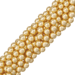 Crystalbird Жемчуг круглый 10 мм, золото, нить (#27)