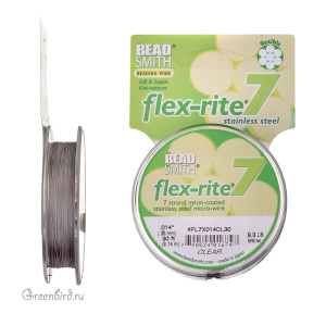 Тросик Flex-Rite 7 – 0,35 мм, прозрачный #FL7X(014CL)30