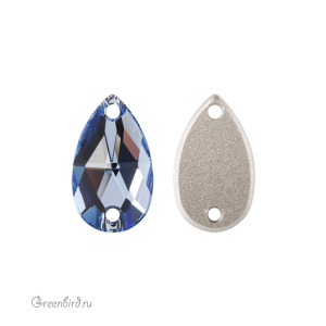 Swarovski пришивные 3230 Капля 18х10,5 мм, светлый сапфир (#211), 1 шт.