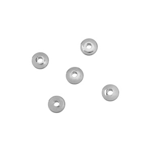 Бусина-разделитель 5 мм, родий, уп.5 шт. (#SV1701-Bead-32R)