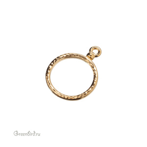 Подвеска-рамка для микровышивки "Обруч", золото, 1 шт. (#TC-2563-25)